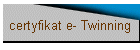 certyfikat e- Twinning
