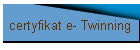 certyfikat e- Twinning